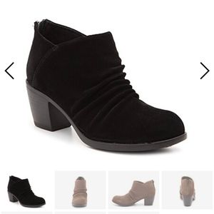 B.O.C. Settle Bootie Black Suede Size 10